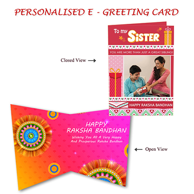 "E - Greeting Card for Rakhi (Sister) - Click here to View more details about this Product
